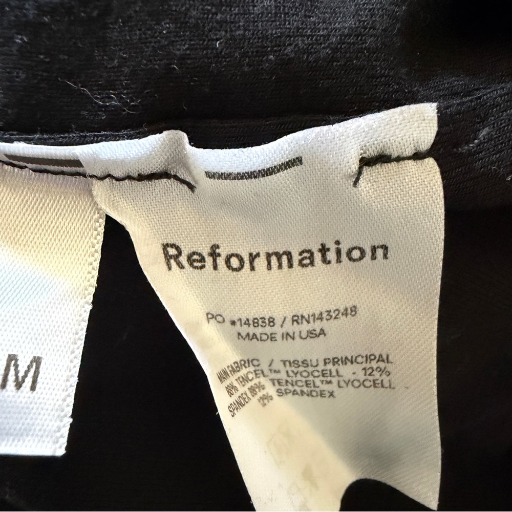 Reformation Rumi Black Shoulder Pad Mini Dress - Picture 9 of 10